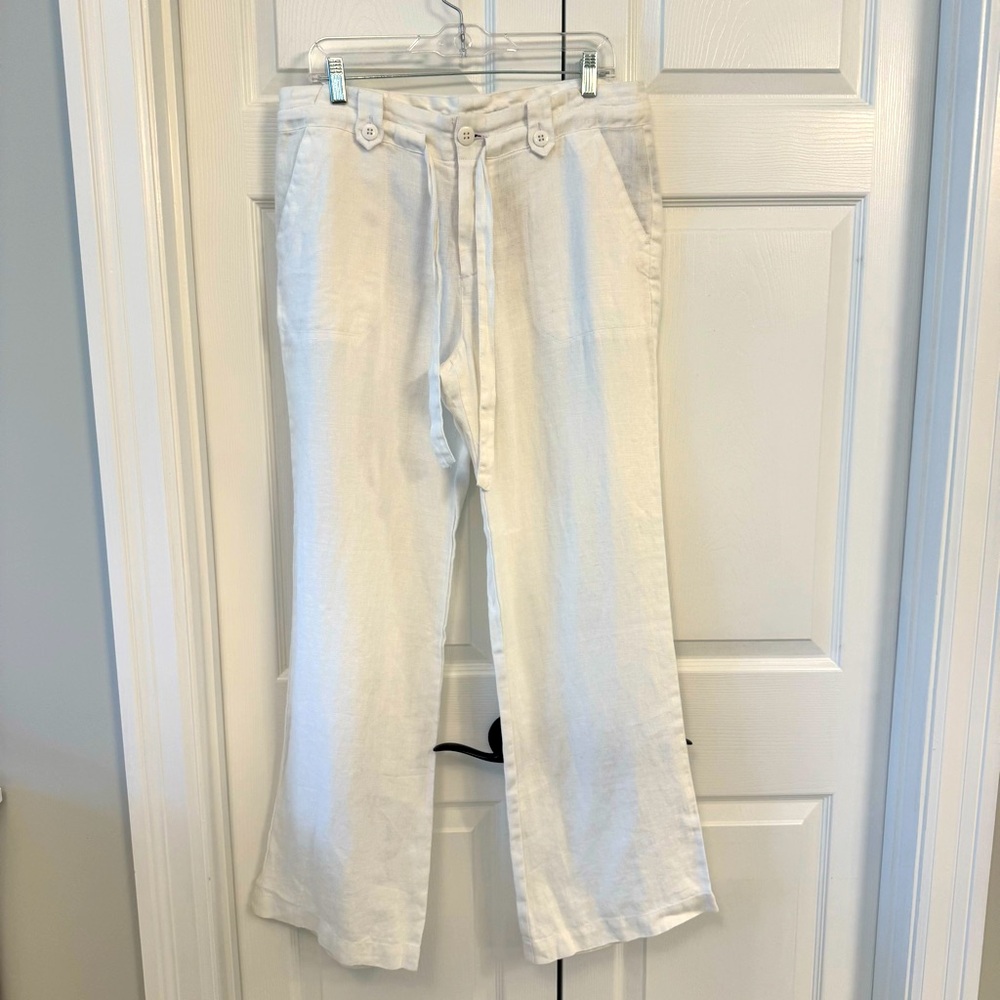 NWT Sanctuary Nieves Shore Line White Linen Pant